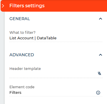 Fig. 1 Filters settings