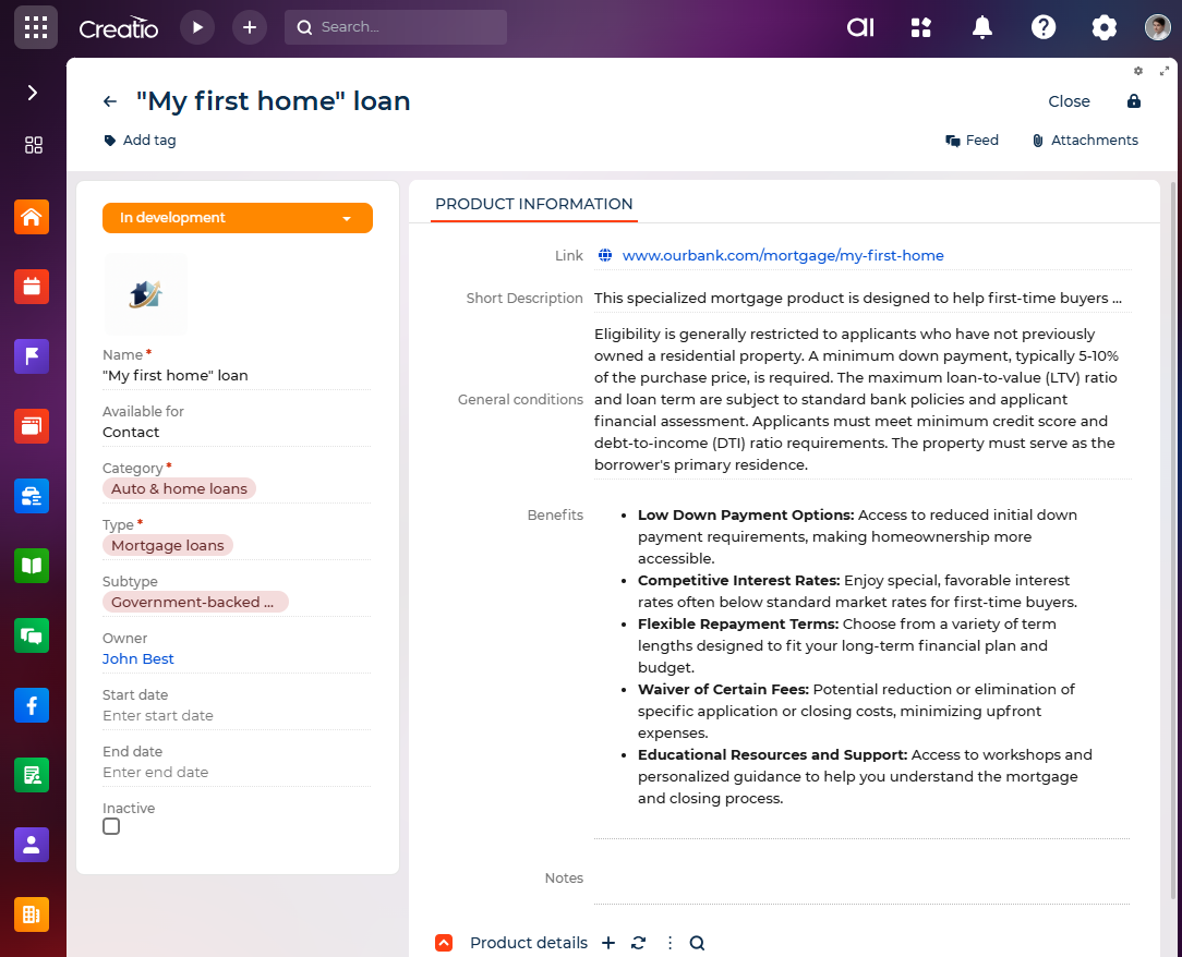 Fig. 2 Financial product