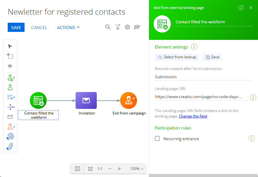 Fig. 12 Set up the Add from web page element