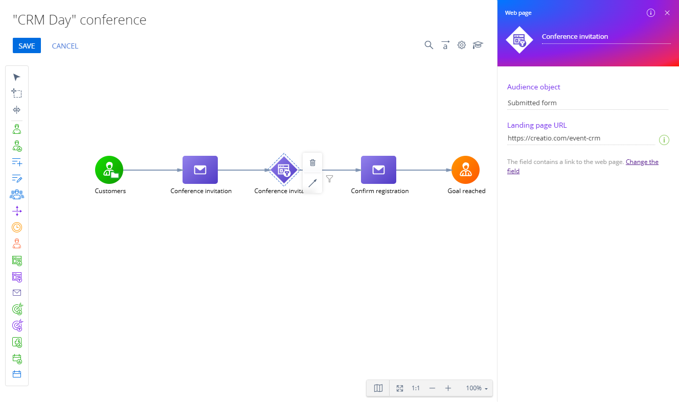 Fig. 14 Set up the Web page element