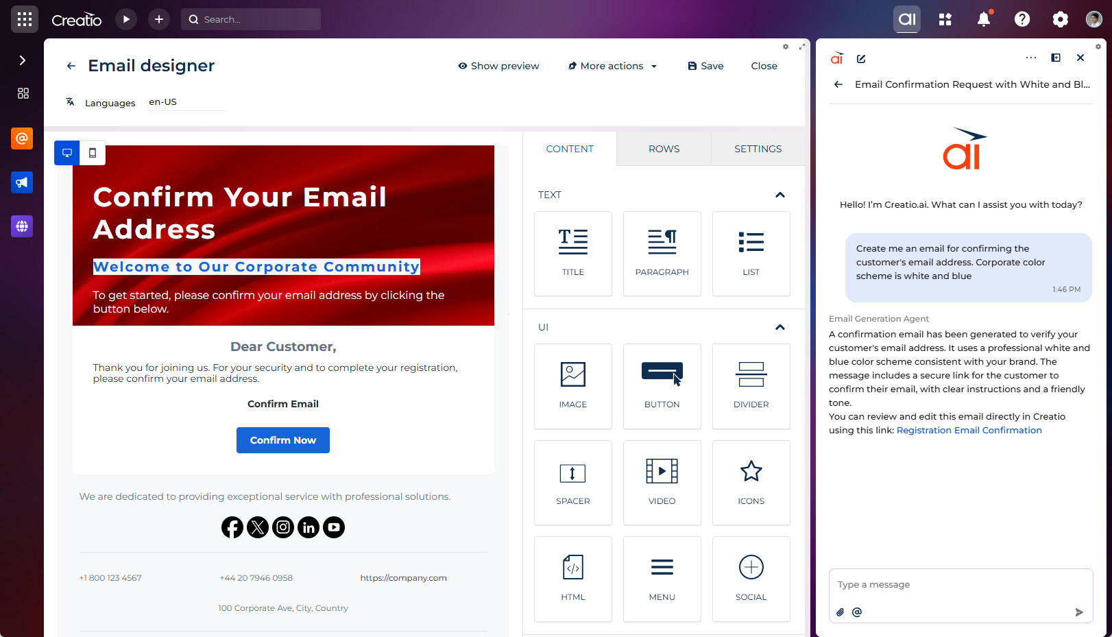 Fig. 1 Created email