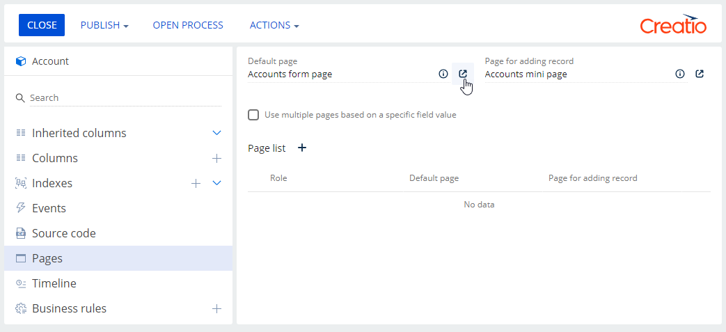 Fig. 1 Create a custom record page