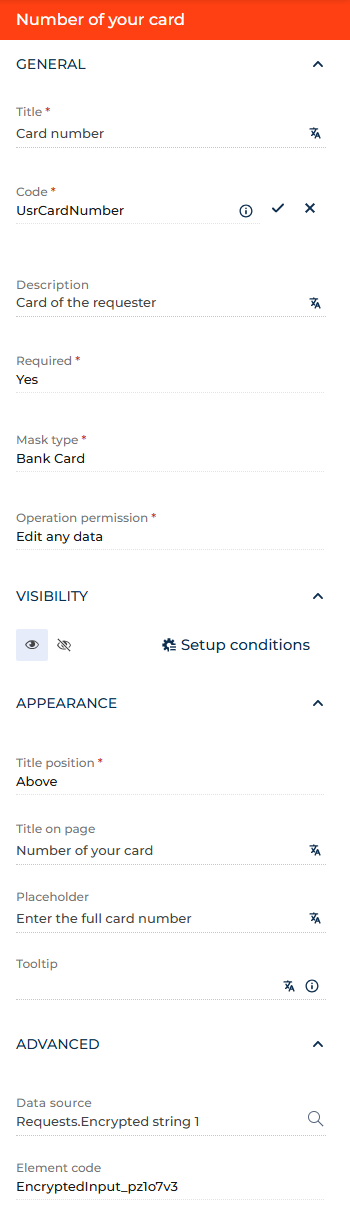 Fig. 1 Set up an Encrypted string field