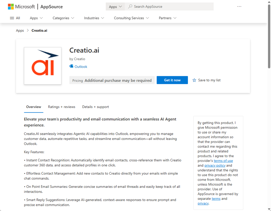 Fig. 11 Creatio.ai window