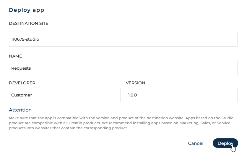 Fig. 9 Deployment parameters