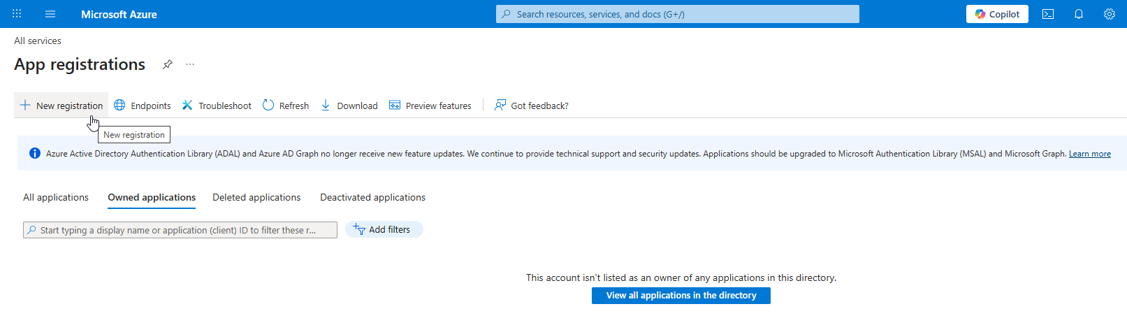Fig. 2 Create an app registration