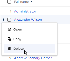 Fig. 1 Delete a record