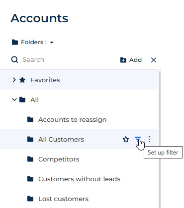Fig. 3 Set up folder filter