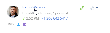 Fig. 15 Open a contact page from the call's history