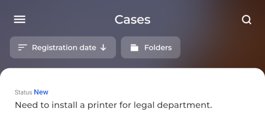 Fig. 2 Registered case list
