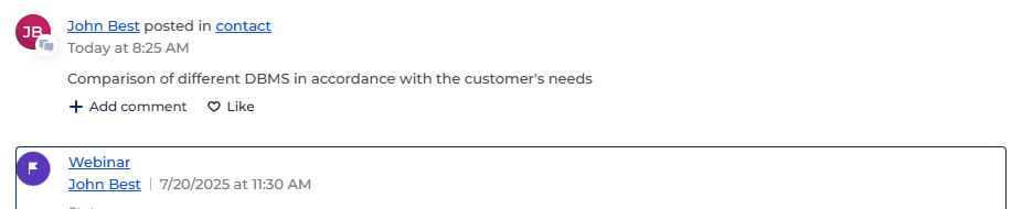 Fig. 2 Editing feed messages in timeline