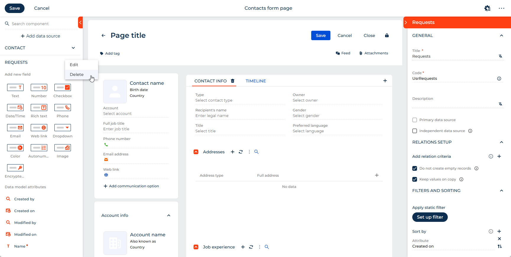 Delete a data source