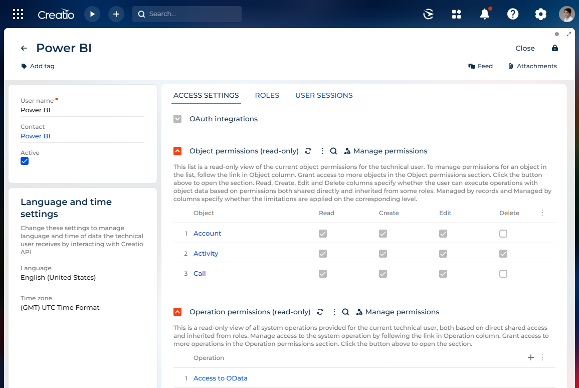 Fig. 1 Technical user's page