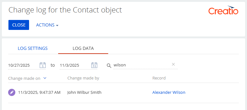 Fig. 4 Quick search by record name