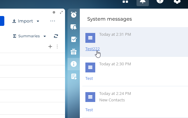 Disable hyperlink in system notification | Community Creatio