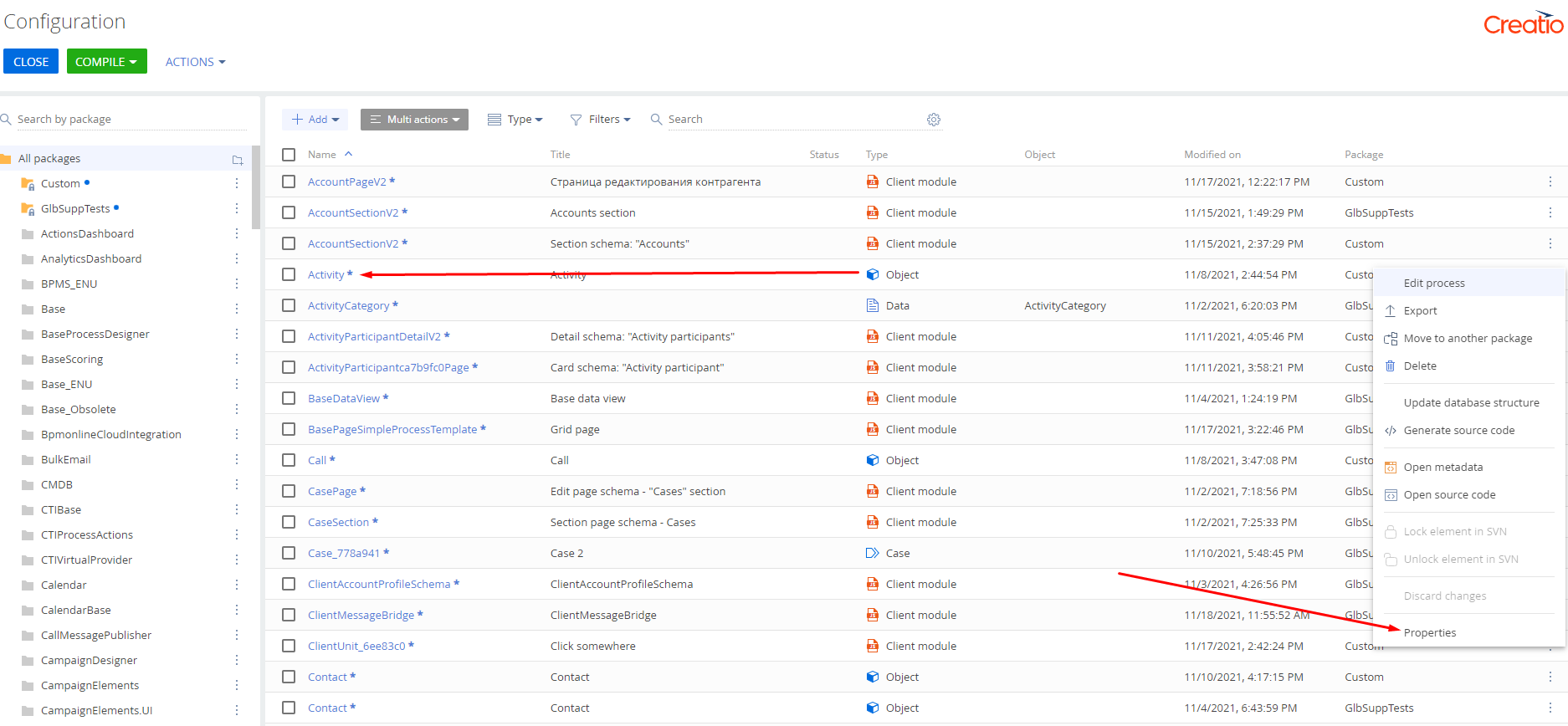 Error while saving the edit page schema | Community Creatio