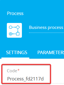 Process name in settings