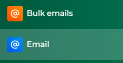 Bulk emails and Email section