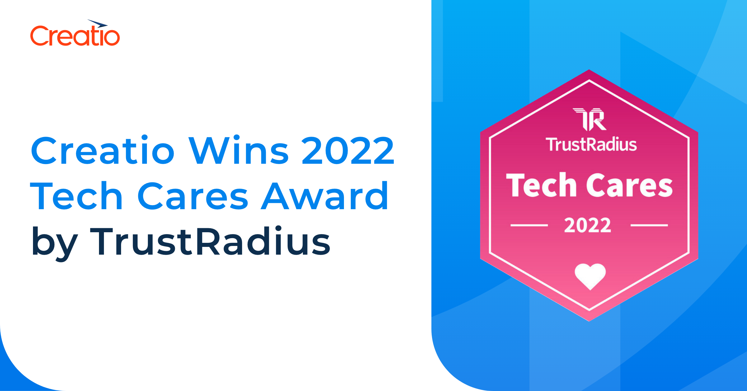 Creatio Wins 2022 Tech Cares Award by TrustRadius | Creatio