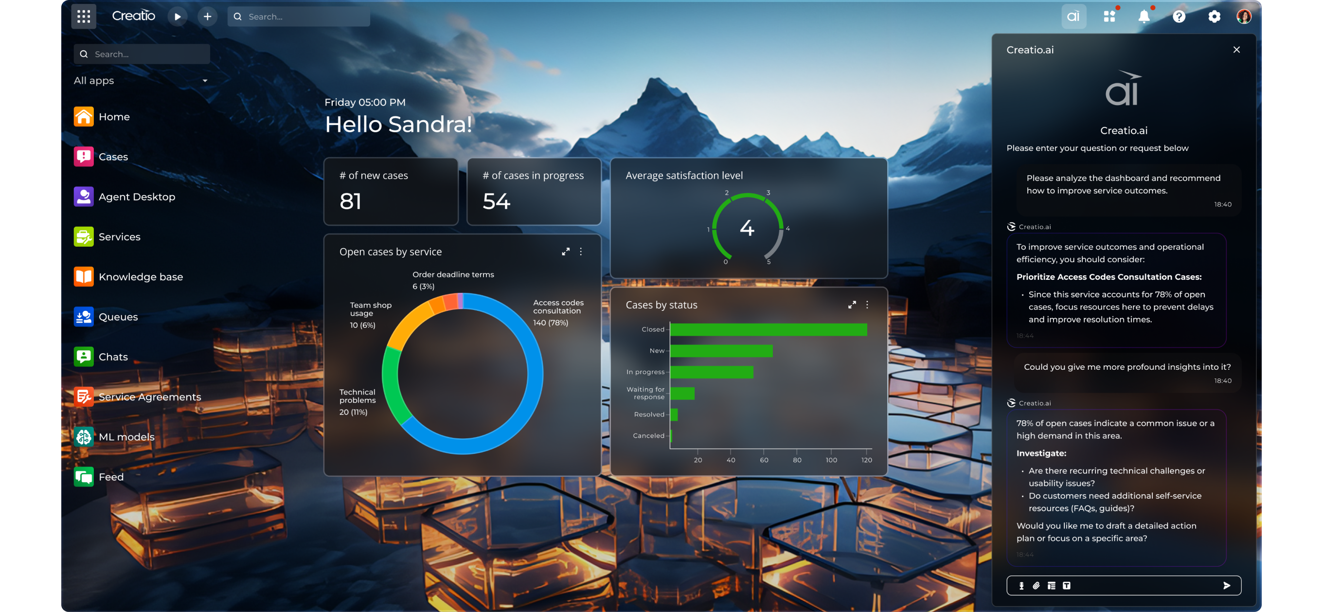 Creatio.ai for customer service