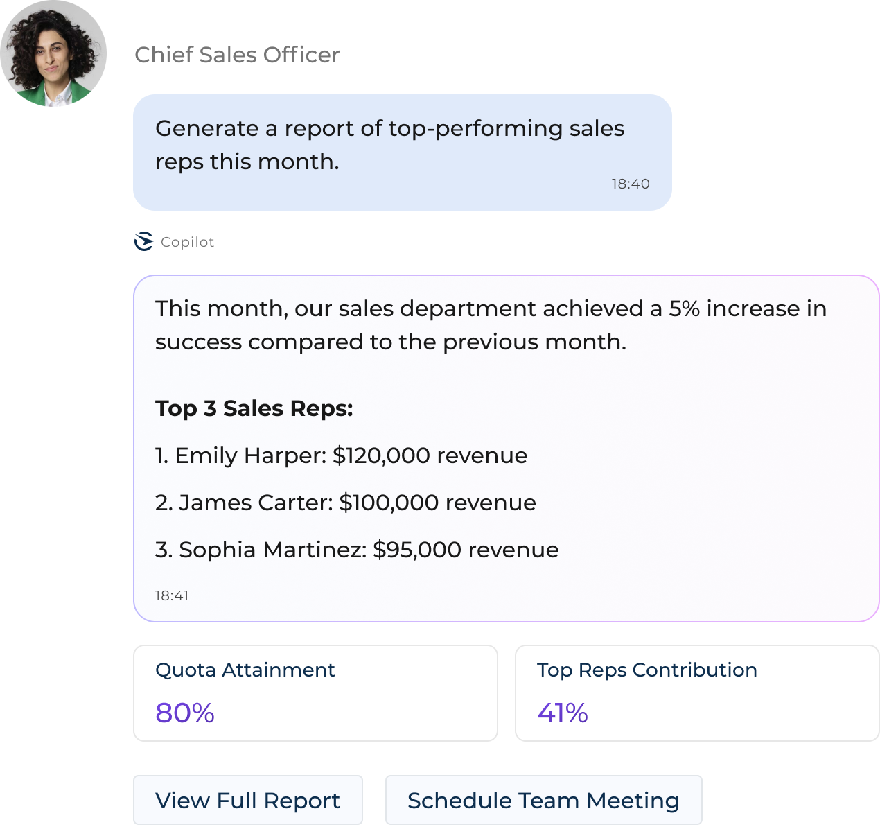 Generative AI agent Sales