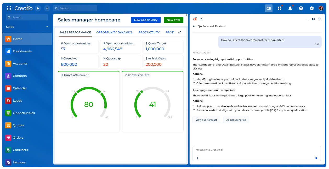 Creatio AI CRM