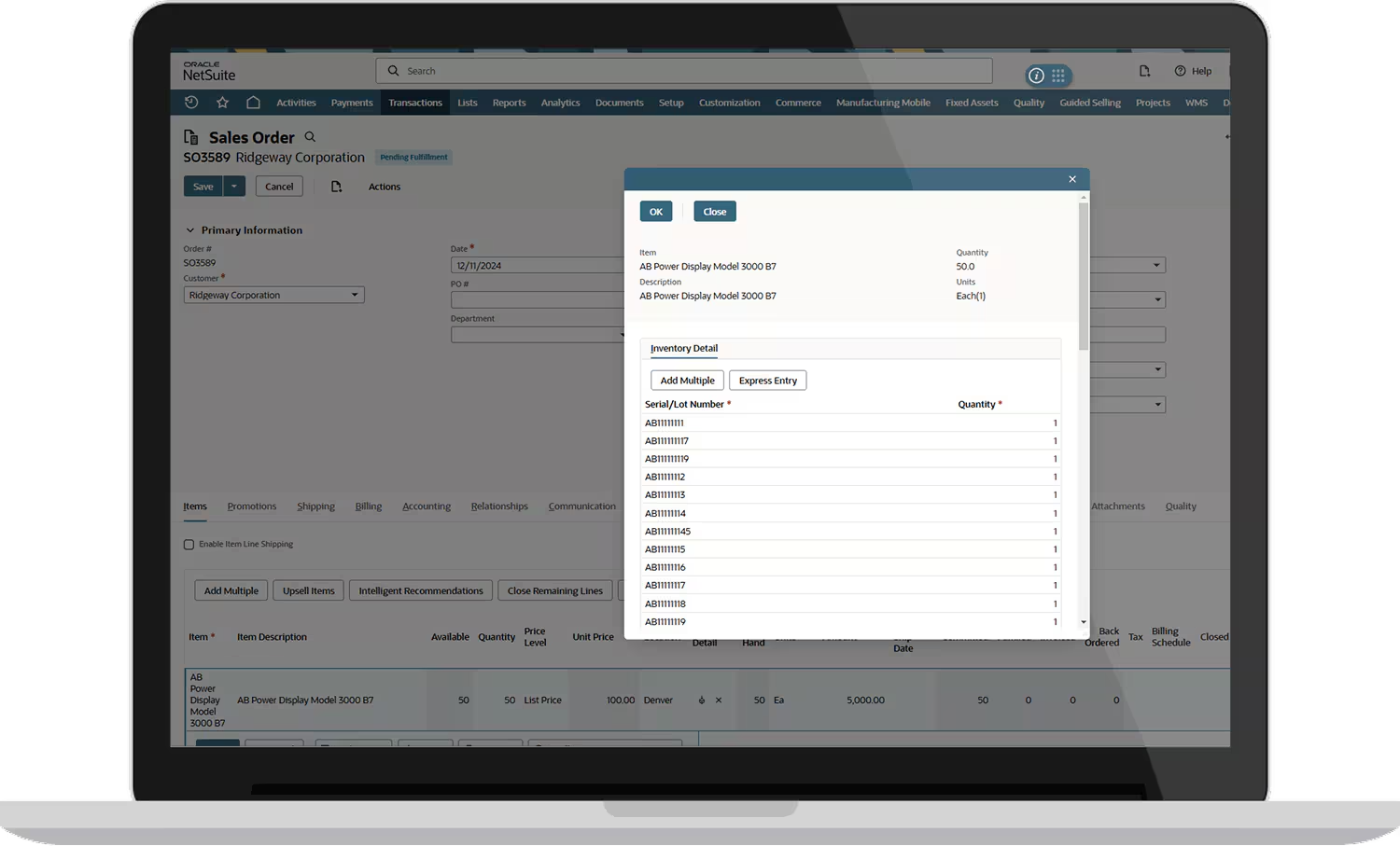 Oracle NetSuite