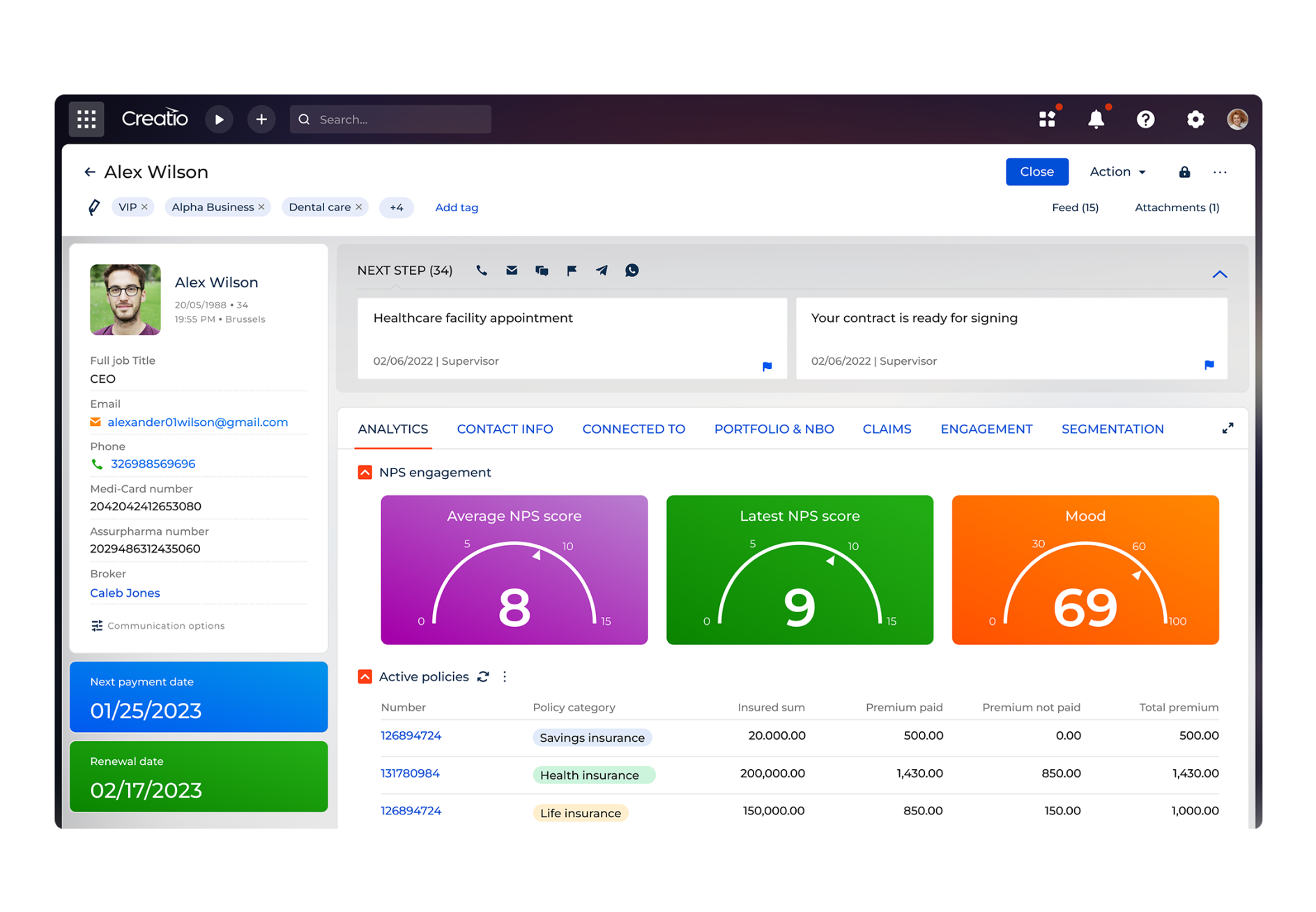 Insurance CRM & Workflow Automation Software with No-Code | Creatio