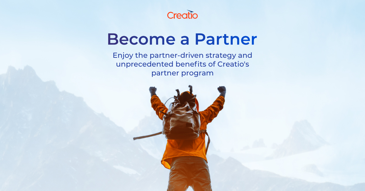 Become a Partner | Join Now | Creatio
