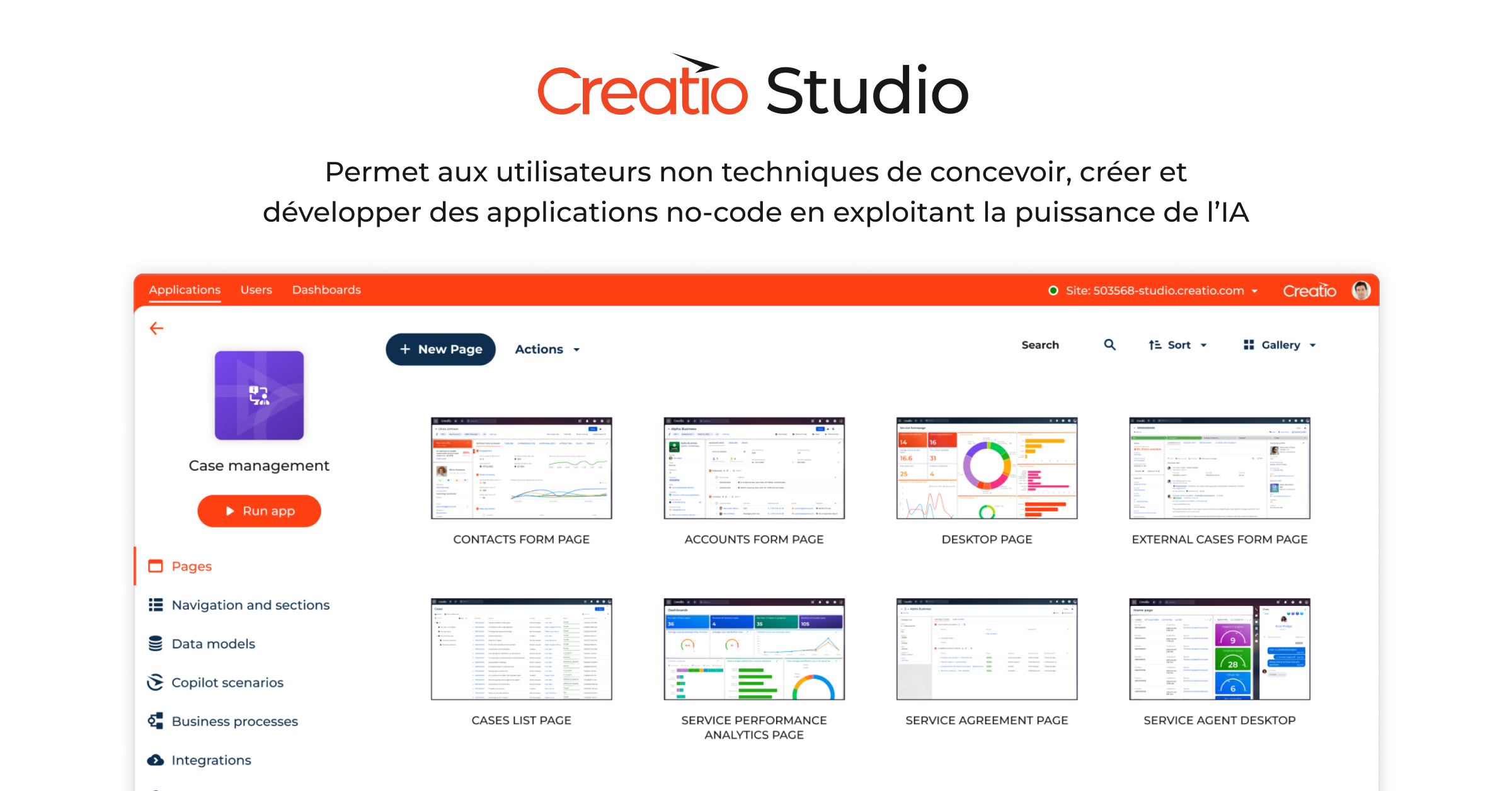 Une plateforme no-code propulsée par IA pour développer des ...