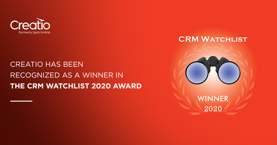 CRM Watchlist 2020 award