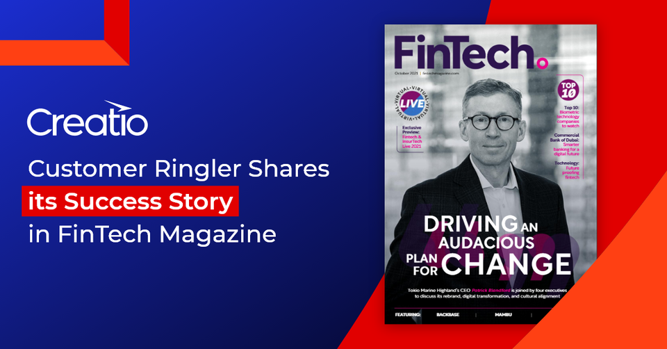 Creatio’s Customer, Ringler, Shares its Success Story in the October Edition of FinTech Magazine 
