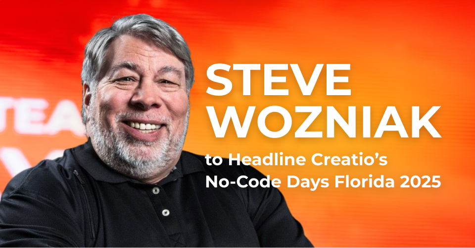 Steve Wozniak, Silicon Valley Icon, To Discuss the Future of AI at Creatio’s No-Code Days Florida 2025