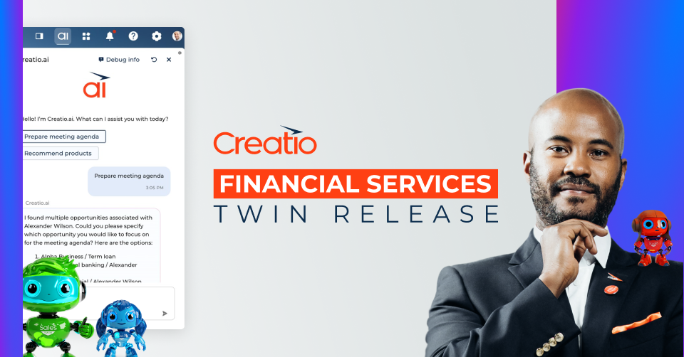 Creatio Launches Financial Services “Twin” Release to Help Banks and Credit Unions Elevate Customer Engagement and Drive Innovation with AI