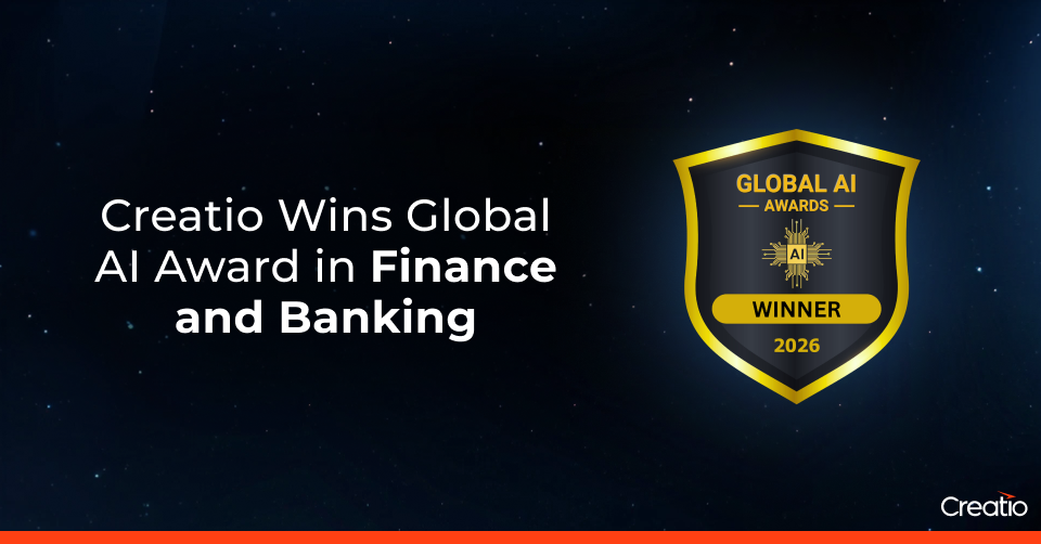 Creatio Wins Global AI Awards 2026 for AI in Finance and Banking