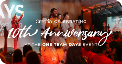 Creatio Celebrates 10th Anniversary at the One Team Days Event