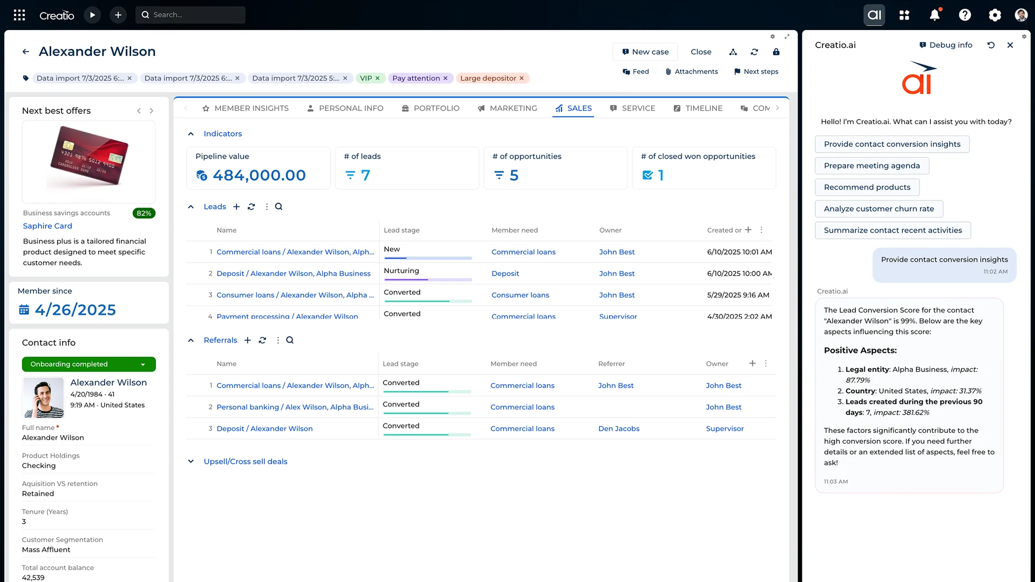 KYC/AML and compliance support in Financial CRM