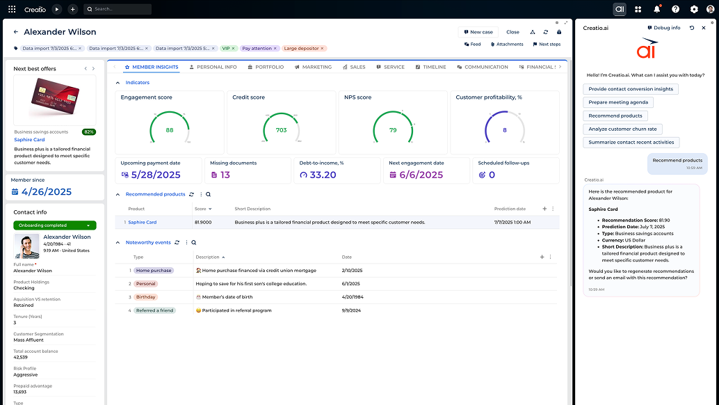 Financial CRM For Sales