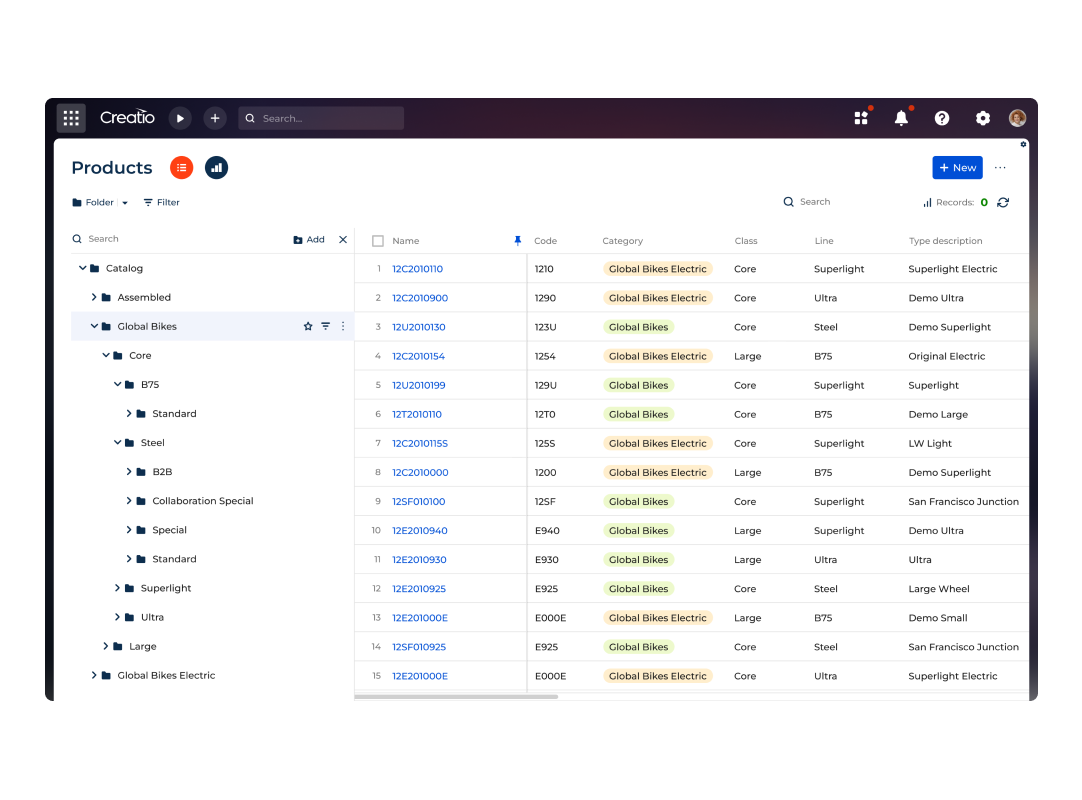 Creatio Manufacturing Order Management Software